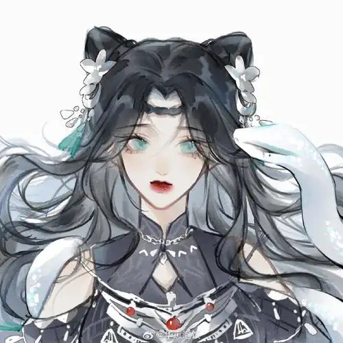 梦江湖#  铛铛铛银铃作响,大巫登场~  这次画了男女全套校服头像且互