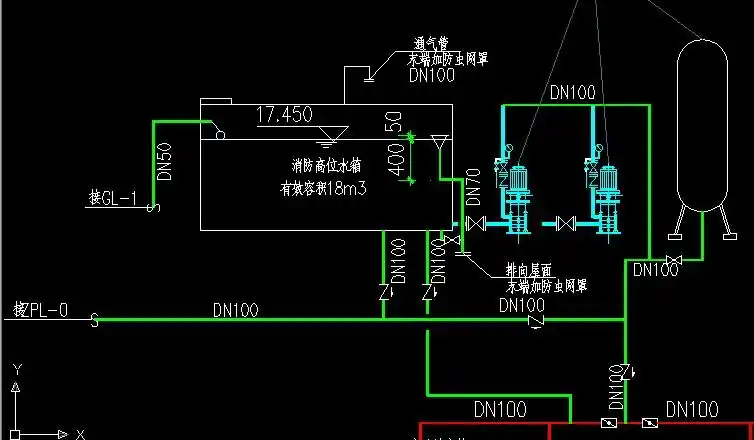消防泵水箱里的管道要不要计算,预算