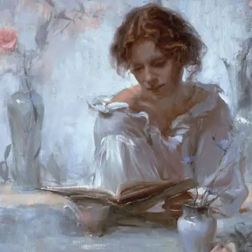 唯美的油画头像_调和_颜料_欧洲