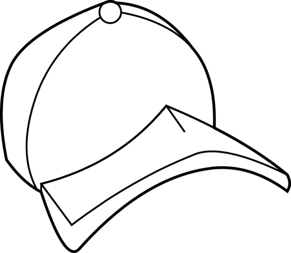 baseball cap coloring page - free clip art