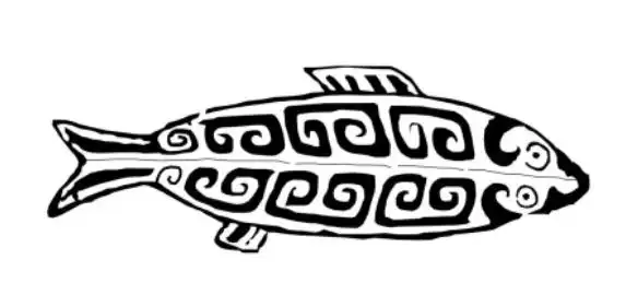 可用作传统图案,鱼图腾纹身图案,纹身图案矢量图,鱼图腾等相关设计的