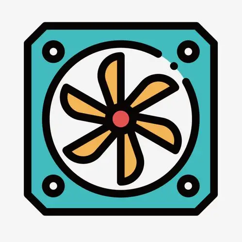 图片 图标元素 > 【png】 蓝色手绘圆弧排气扇元素