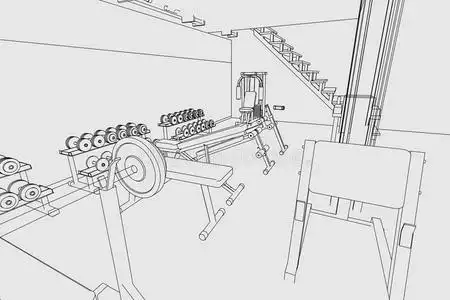 内部的健身房图片-内部的健身房素材-内部的健身房插画-摄图新视界