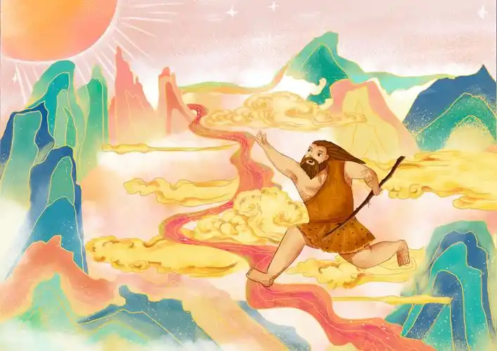 夸父追日_饺子插画-站酷zcool