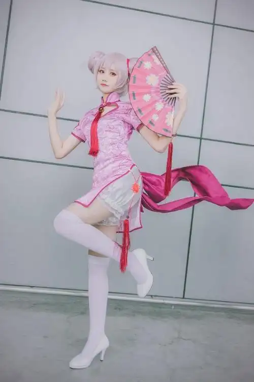 cos王者荣耀小乔白丝旗袍