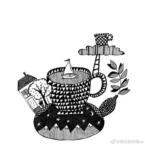 绘画素材##儿童画教程##儿童线描画##线描##创意美术