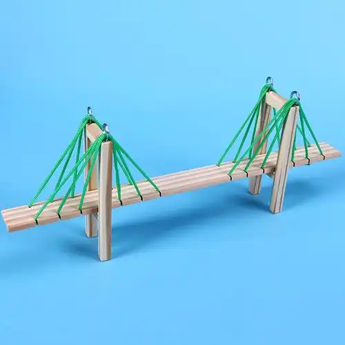 斜拉桥模型材料科技手工小制作diy科学实验创意儿童益智木制玩具