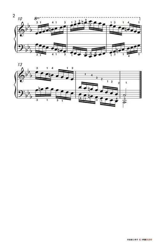 c小调音阶(反向四个八度)(孩子们的钢琴音阶,和弦与琶音 2)(1)_199