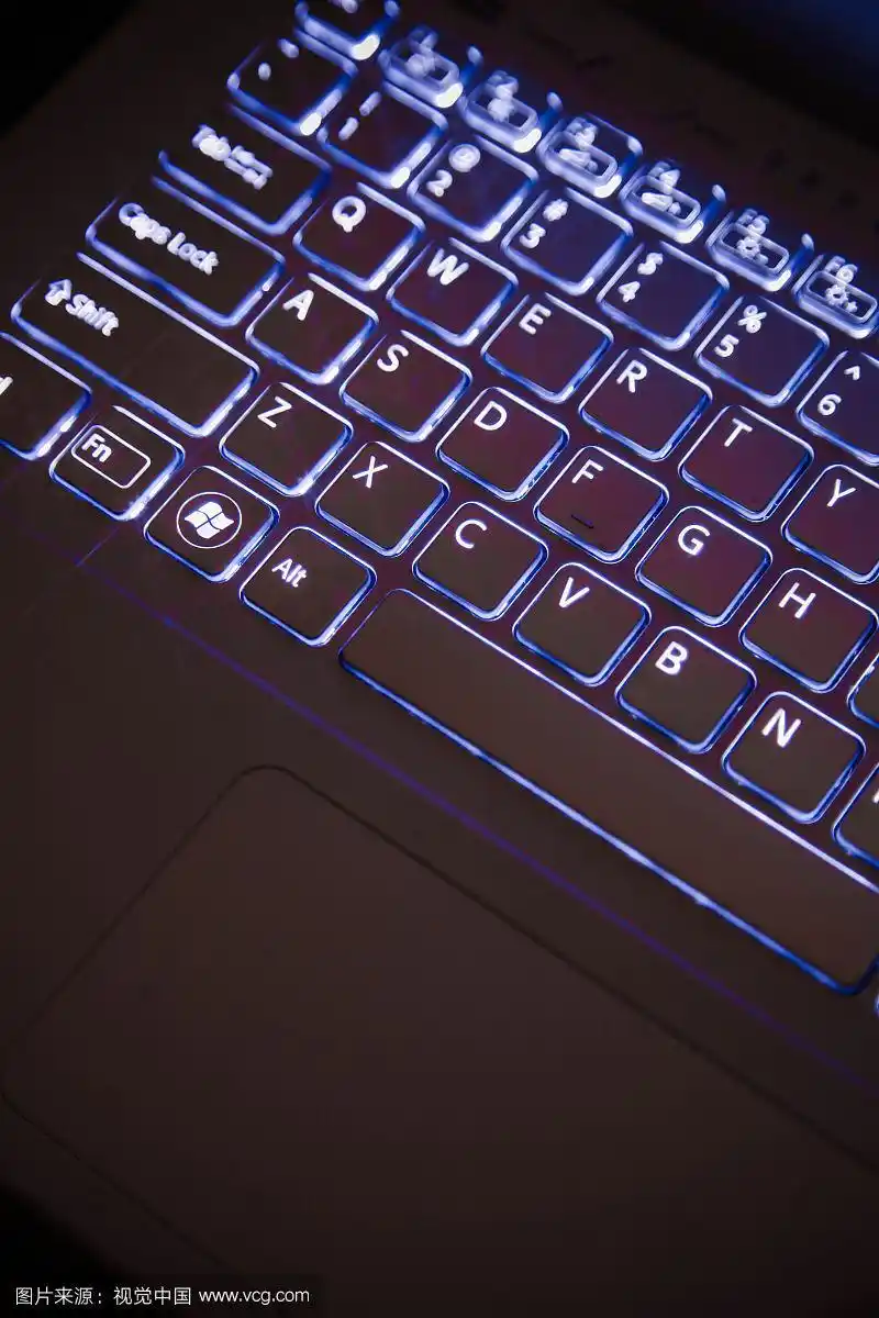 电脑键盘按键特写背景图