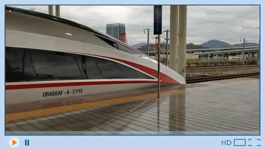 cr400af温州南站出站 crh1a-a或crh380d温州南站进站