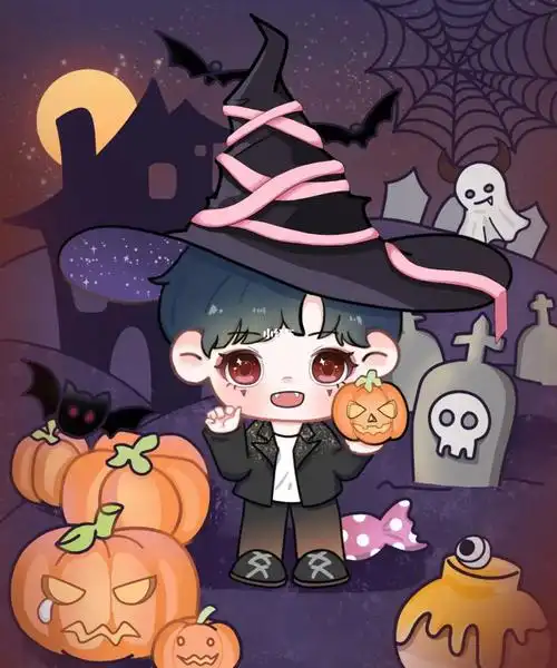 别惹小鬼#萬聖節  #插画  #q版  #q版人物  #绘画