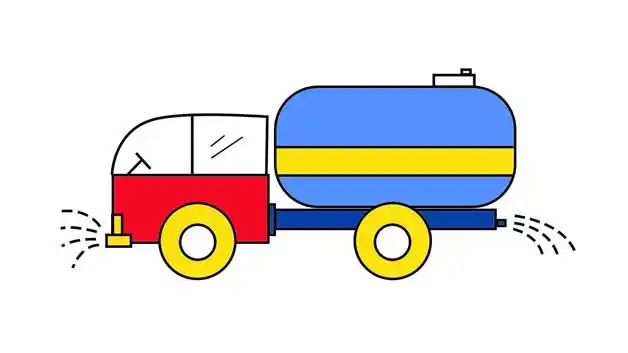 洒水车简笔画步骤