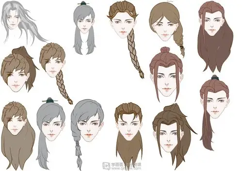 古风男性的发型设计