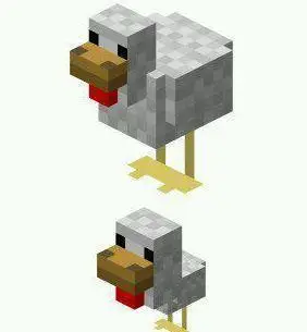 简笔画我的世界鸡