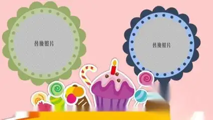 儿童生日相册ppt模板