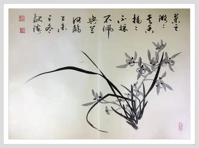 水墨欣与诗争妍,兰花写意36幅欣赏