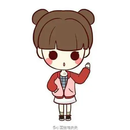 丸子头卡通头像女生简笔画