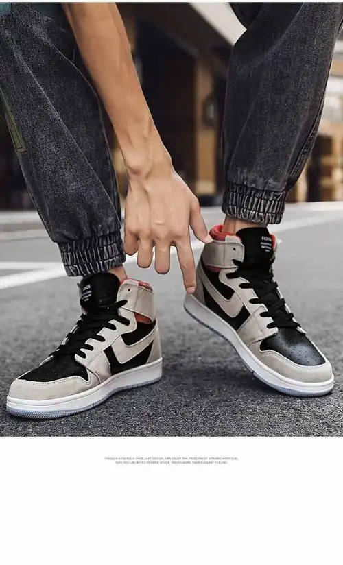 aj高帮鞋1板鞋男鞋2020秋冬季空军一号篮球鞋小闪电黑红脚趾运动休闲