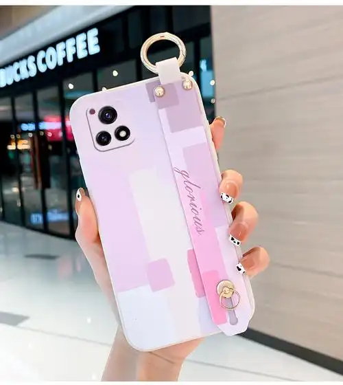 vivoy53s手机壳vivoy52s女新款莫兰迪维沃y51s手挎式直边腕带壳vivoy3