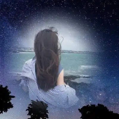 女生头像星空
