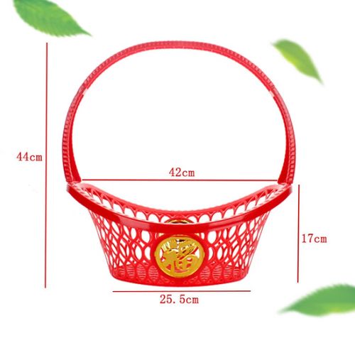 阿尤布大号水果篮礼品篮手提果篮送礼篮塑料水果礼篮采摘篮椭圆形购物