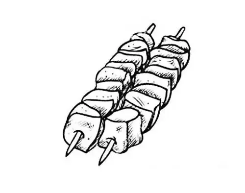 肉串简笔画