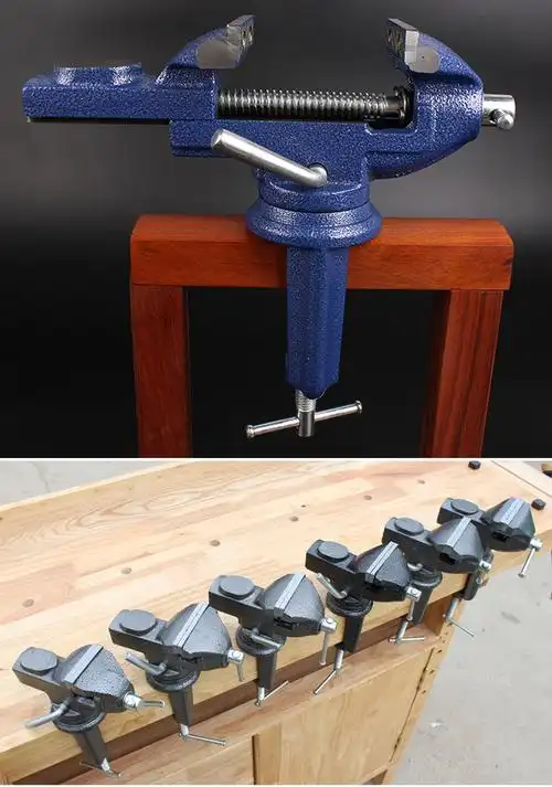 多功能桌虎钳 木工家用小台钳迷你台虎钳360度万向平口钳手工diy铸钢