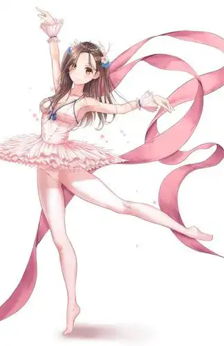 柔美的芭蕾舞女孩插画