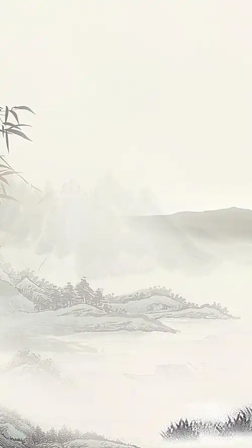 中国风水墨山水画h5背景