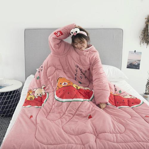 被子带袖子专用沙发小冬懒人可以加厚穿的在身上玩手机车载冬被