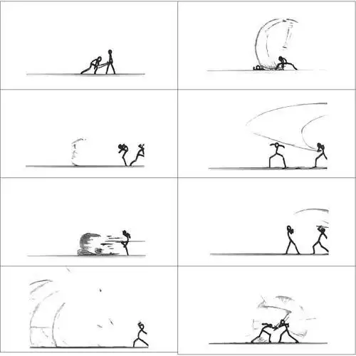 火柴人简笔画格斗火柴人简笔画格斗剑术