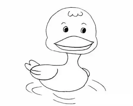 雏鸭简笔画图片
