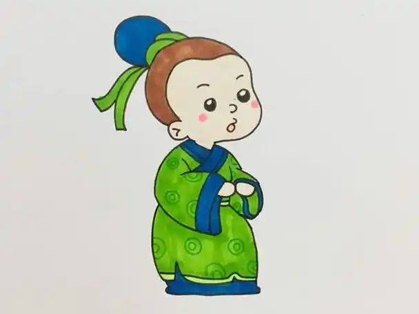 古代小男孩简笔画怎么画步骤教程