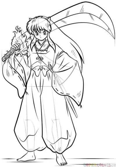 犬夜叉简笔画步骤