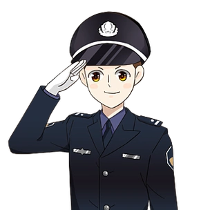 警察穿警察制服敬礼