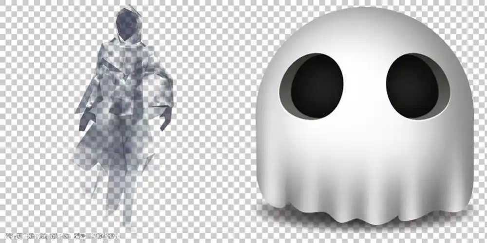 卡通幽灵鬼魂图片免抠png透明图层素材