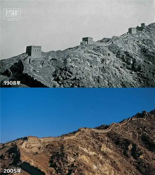 穿越百年的长城对比照_中国网图片中心