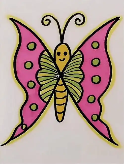彩色小蝴蝶简笔画,简笔画教学-度小视