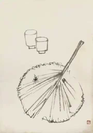 "  蒲扇 … "丨齐白石    绘