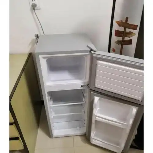 aux奥克斯bcd117ad冷藏冷冻保鲜速冻家用租房宿舍直冷双门冰箱拉丝银