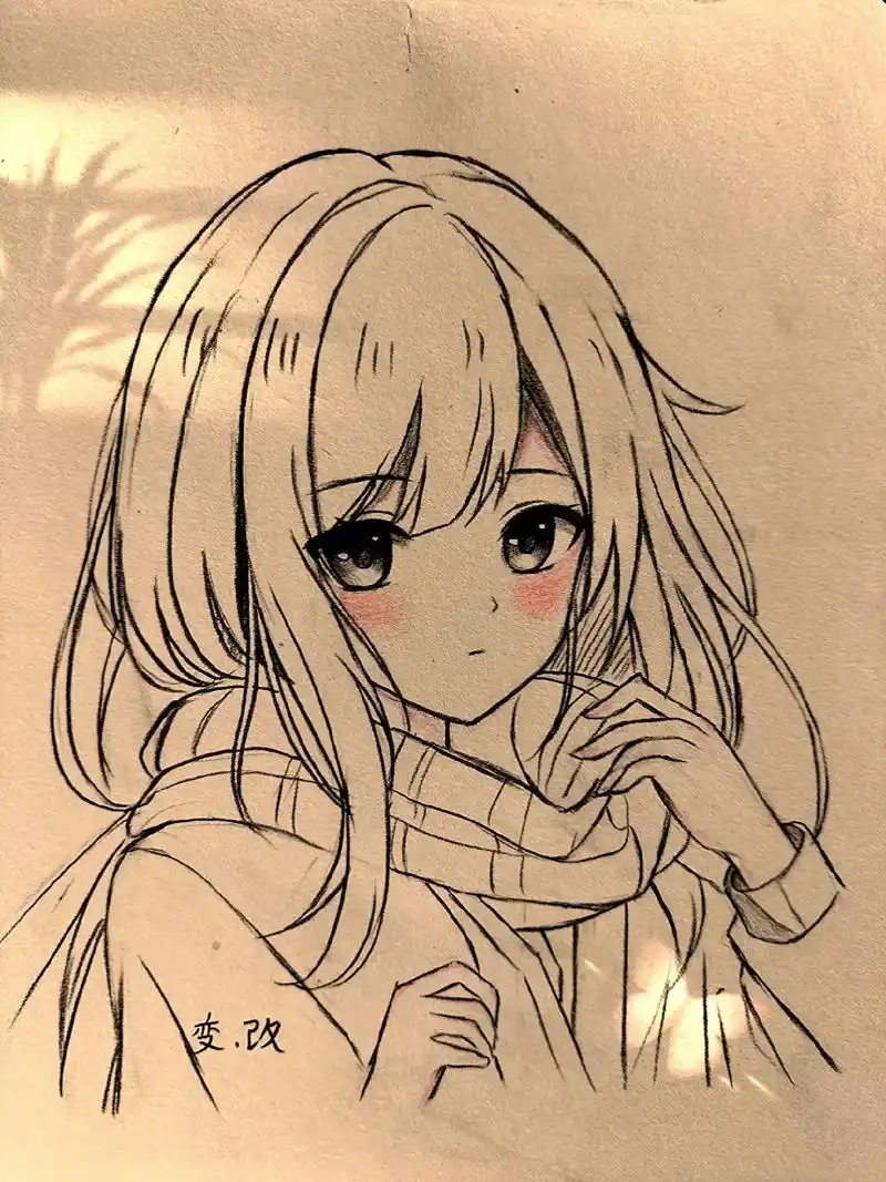 女生绘画过程图.#临摹 #绘画过程分享 #女生绘画过程图 - 抖音