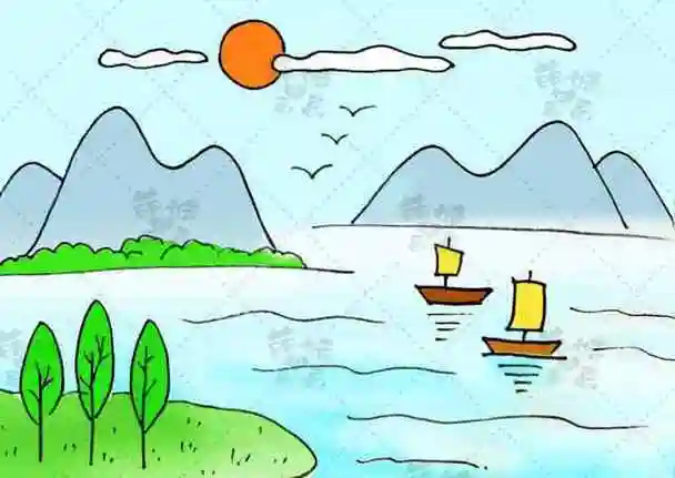 风景画幼儿简笔画