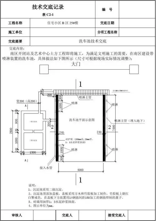 施工现场洗车池施工图(带喷淋系统,有cad链接)