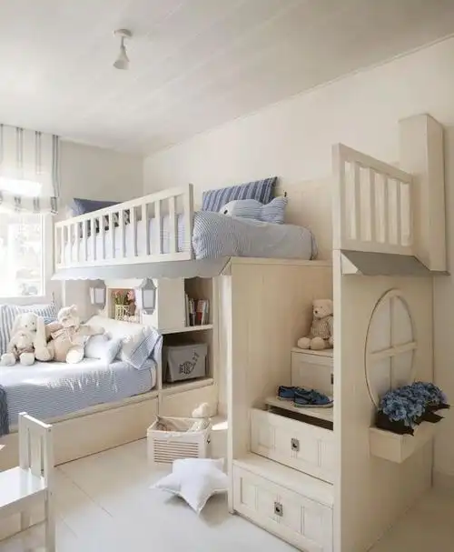 全屋定制型 实木小户型定制错层床 空中床 上下床 高低床 子母床