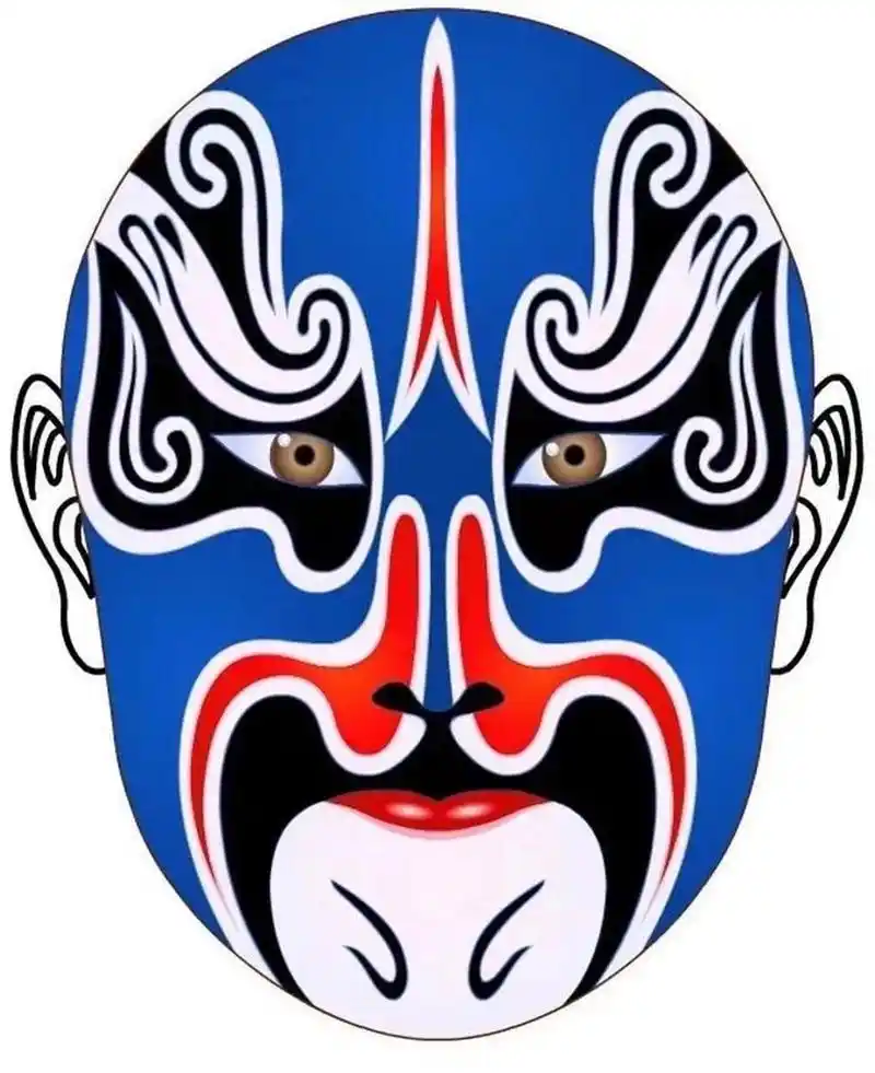 最近环球主题活动,就有川剧变脸,脸谱找不到黑白简笔画,就透过光描