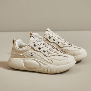 卡迪高女鞋官方风格2023秋季新款韩版小白鞋女ins学生运动休闲街卡其