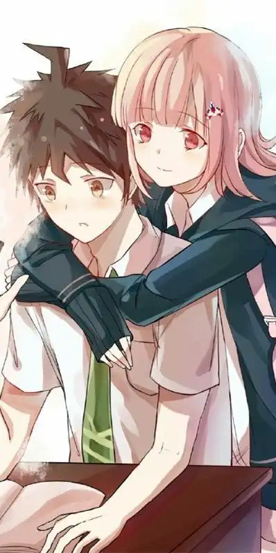 《弹丸论破》日向创x七海千秋,动漫全面屏cp壁纸