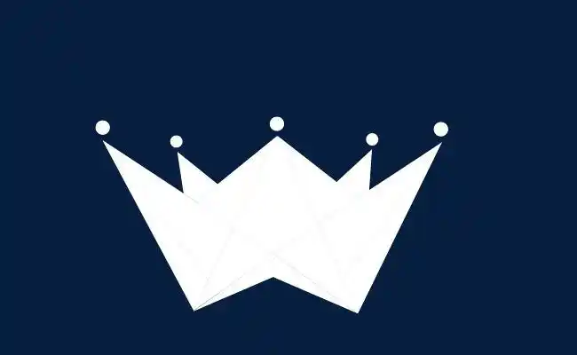 矢量白色小王冠