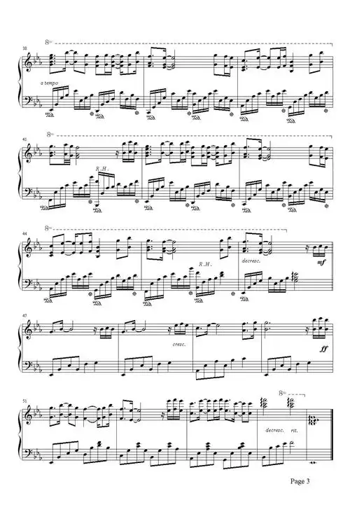 泪海钢琴谱 许茹芸-想你,在泪海里沉沦3