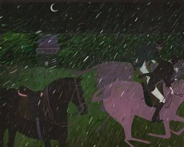 代洲《马孔多在下雨(三)》布面油画 200x250cm 2022-2023代洲《马孔多